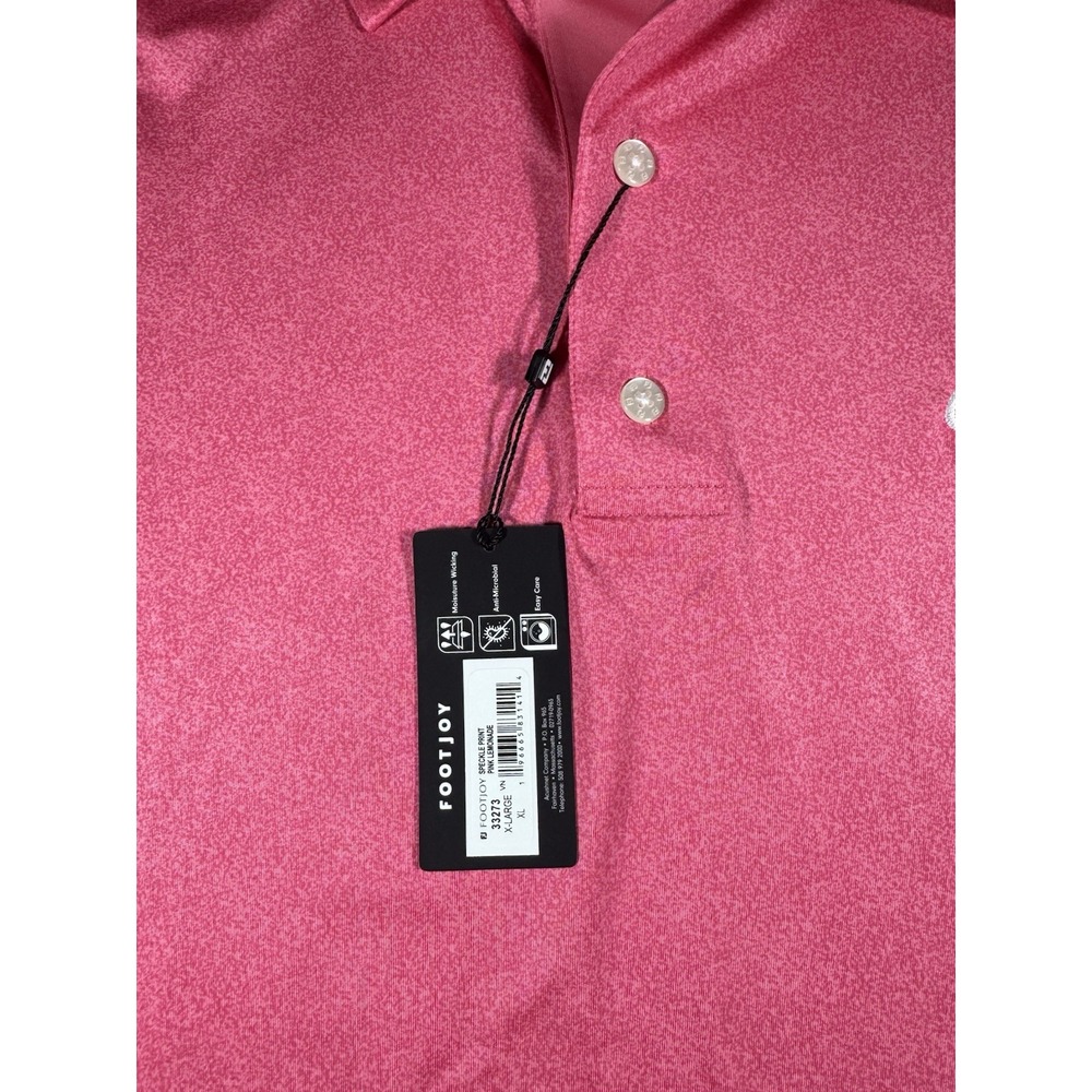 Footjoy Men's Pink Short Sleeve Polo Size XL NWT - Picture 4 of 6